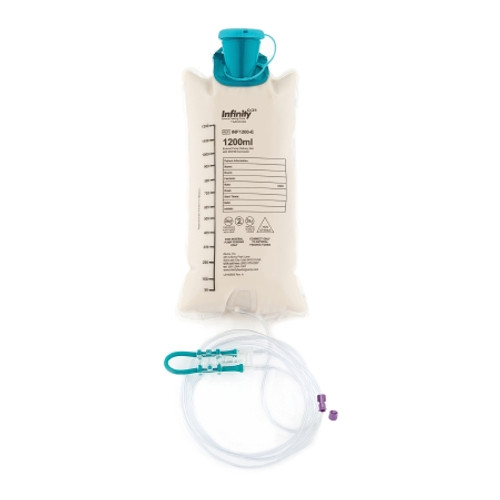 Moog INF1200-E - Enteral Feeding Pump Bag Set with ENFit® Connector Infinity® 1200 mL Silicone NonSterile ENFit® Connector