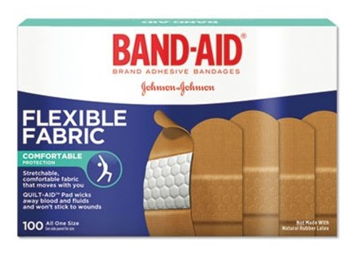 J&J 4444 - Adhesive Strip Band-Aid® 1 X 3 Inch Fabric Rectangle Tan Sterile