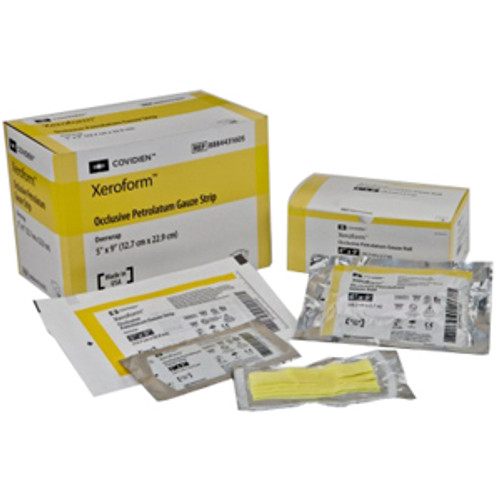 Cardinal Health 8884431302 - Xeroform Occlusive Petrolatum Gauze Strip, Overwrap, 1" x 8"