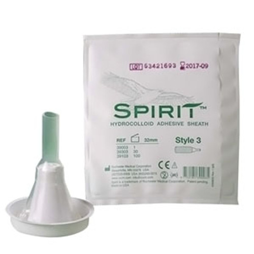 Bard 39103 - Male External Catheter SpiriT™3 Self-Adhesive Hydrocolloid Silicone Intermediate