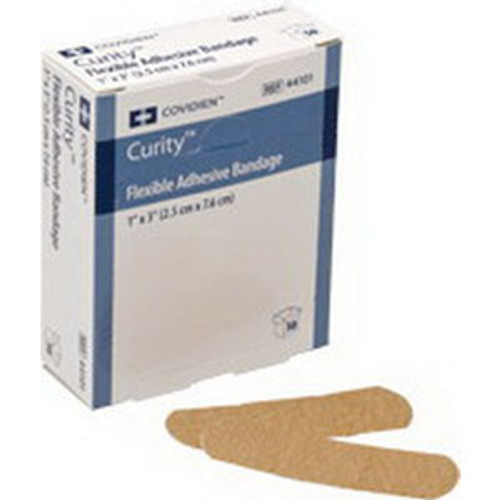 Cardinal Health 44101- - Adhesive Strip Curity™ 1 X 3 Inch Fabric Rectangle Tan Sterile