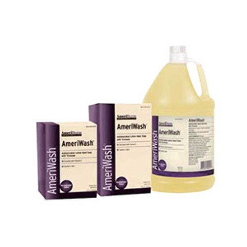 AmeriWash Antimicrobial Lotion Soap with Triclosan, 1 Gallon