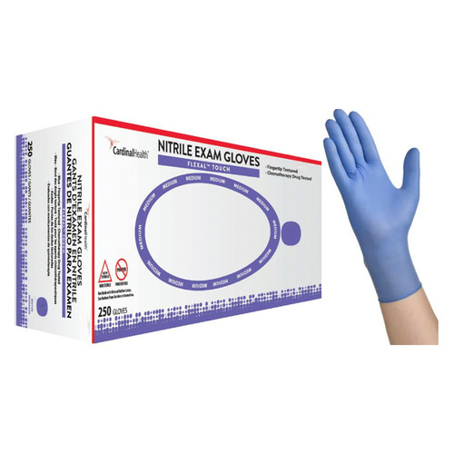 Cardinal Health 88RT04L - FLEXAL Touch Powder-Free Nitrile Exam Gloves, Large - 3.5 MIL