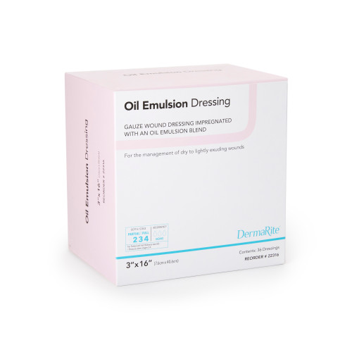 Dermarite 22316 - Oil Emulsion Wound Dressing, 3" x 16"