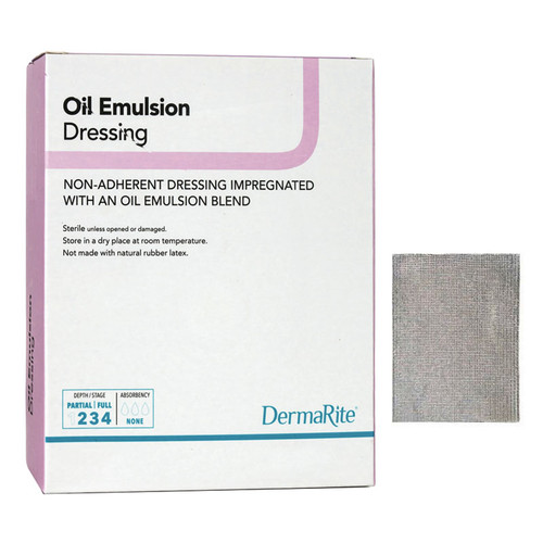 Dermarite DM22330 - Oil Emulsion Impregnated Dressing DermaRite® 3 X 3 Inch Mesh Gauze White Petrolatum in an Oil Emulsion Blend Sterile