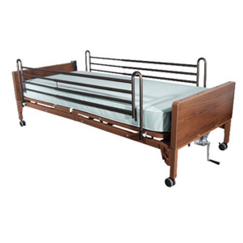 Drive Medical 15033BV-PKG - Delta Ultra Light Full Electric Bed With Full Rails and Innerspring Mattress