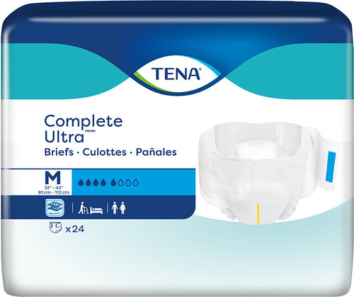 Essity 67322 - TENA Complete Ultra Brief, Medium 32" - 44", 24 Count