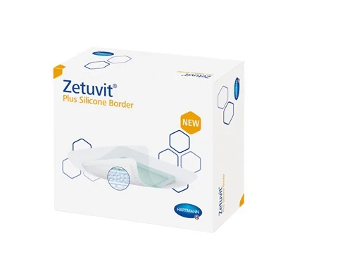 Hartmann 413118 - Zetuvit Plus Silicone Non Border Superabsorbent Dressing, 8" x 10"