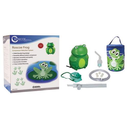 Roscoe Medical FROG-DRW - Pediatric Frog Nebulizer with Nebulizer Kit and Bag