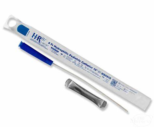 HR Pharmaceuticals HC1010 - TruCath Hyrdophilic Intermittent Pediatric Catheter, Touch-Free Sleeve, Coude Tip, 10Fr, 10" Length