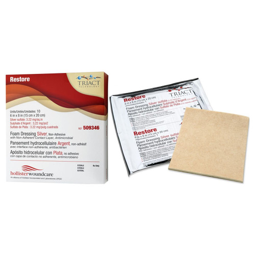 Urgo Medical 509346 - Silver Foam Dressing UrgoCell™ Ag 6 X 8 Inch Rectangle Sterile