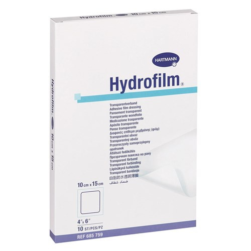 Hartmann 6857590 - Hydrofilm Transparent Film Dressing w/ Polyacrylate Adhesive, 4" x 6".