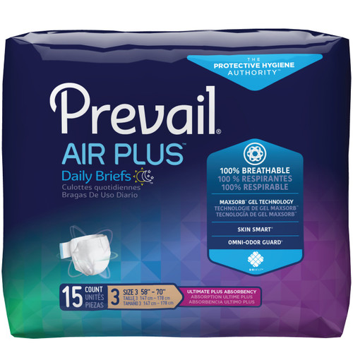 First Quality PVBNG-014CA - Prevail Air Plus Briefs Size 3, X-Large, 58"-70" - Replaces Items FQPVBNG014 & FQAIR014
