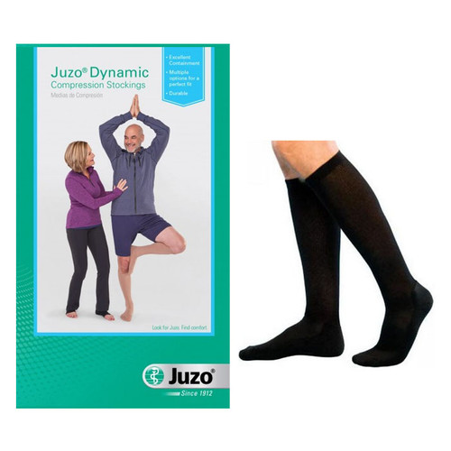 Juzo 3512ADFF105 - Juzo Dynamic Knee-High, 30-40, Full Foot, Black, Size 5