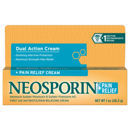 J&J 23779 - Neosporin Plus Pain Relief Cream, 1 oz.