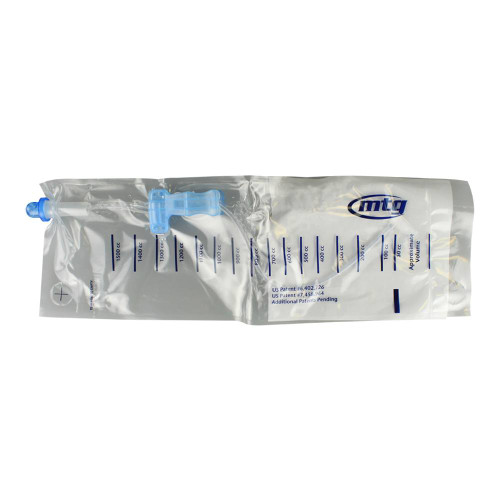 HR Pharmaceuticals 50112 - MTG EZ-Gripper Closed System Pediatric Catheter, 1500ml, Privacy Bag, 12Fr, 16" Length