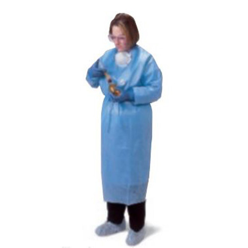 Cardinal Health CT5503 - ChemoPlus Poly-Coated Impervious Gowns Blue Large