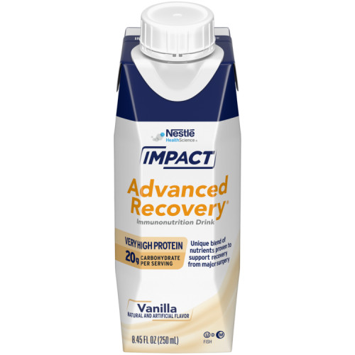 Nestle 4390094311 - Impact Advanced Recovery, Vanilla, 8.45 fl oz. (250 mL) Tetra Prisma