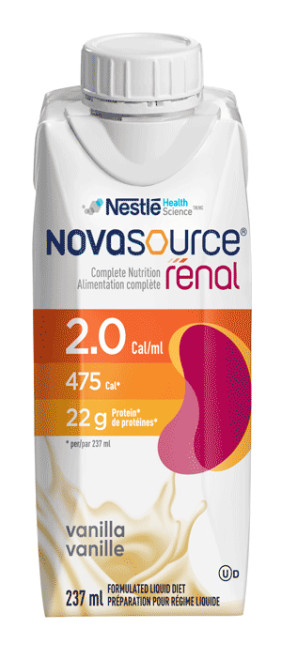 Nestle 4390030609 - Novasource Renal, Vanilla, 8 fl oz. Tetra Prisma