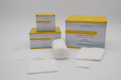 Safe N Simple SNS53366 - Simpurity Antimicrobial Gauze Sponge, 6" x 6.75"