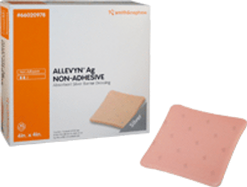 Smith & Nephew 66020980 - Silver Foam Dressing Allevyn Ag Non-Adhesive 6 X 6 Inch Square Sterile