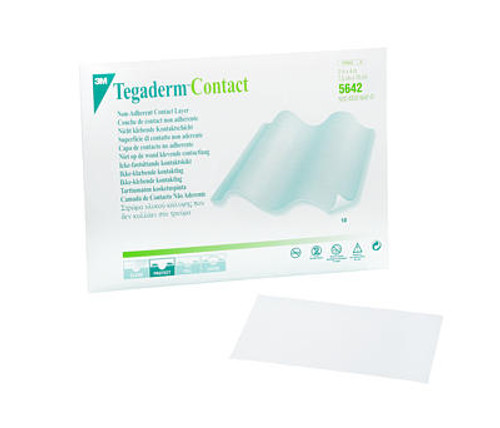 3M 5642 - Wound Contact Layer Dressing 3M™ Tegaderm™ 3 X 4 Inch Nylon Rectangle Sterile