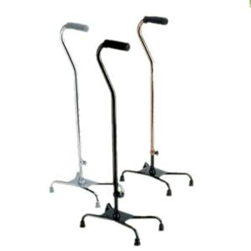 Medline MDS86228CHR - Guardian Aluminum Large Base Quad Cane, Chrome