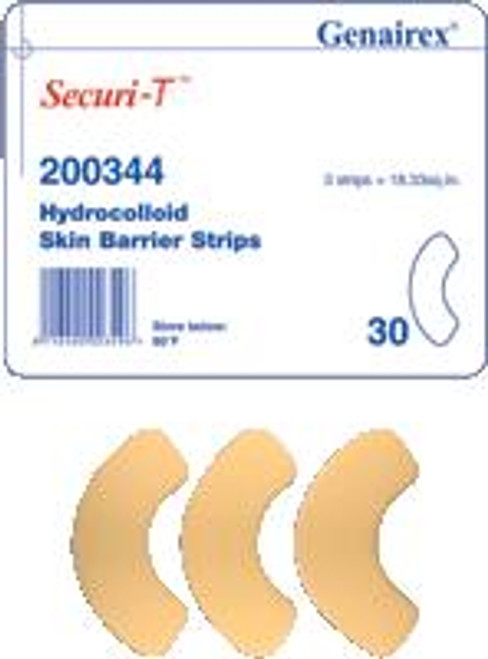 Genairex 7200344 - Skin Barrier Strip Securi-T® Moldable, Standard Wear Adhesive Without Tape Without Flange Universal System Hydrocolloid 1/2 Arch