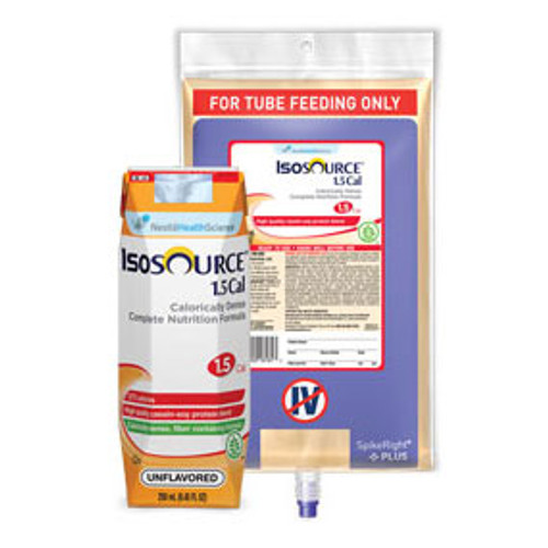 Nestle 18180100 - Tube Feeding Formula Isosource® 1.5 Cal Unflavored Liquid 33.8 oz. Bag