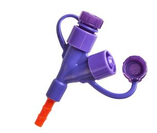 Cardinal Health 8884752042E - Kangaroo Polyurethane PEG Adapter with ENFit Connection, Y-Port, Yellow, 20 Fr