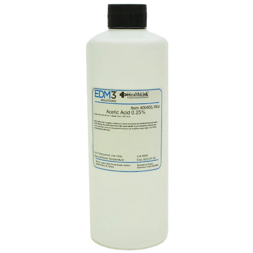 EDM 3 Solutions 400405 - Chemistry Reagent Acetic Acid ACS Grade 0.25% 16 oz.