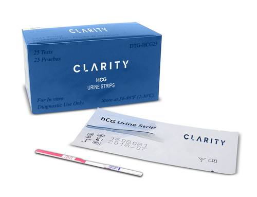 Clarity HCG25 - CLARITY HCG Pregnancy test, Test Strip (Box 25)  “CLIA Waived” Clarity HCG25 - CLARITY HCG Pregnancy test, Test Strip (Box 25)  “CLIA Waived”