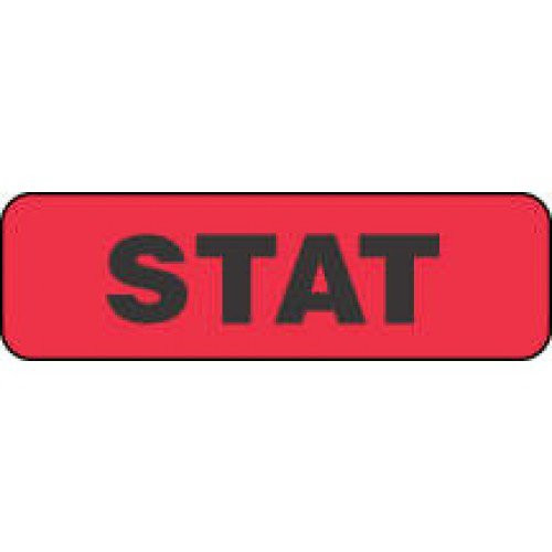 PDC Healthcare 59702043 - Pre-Printed Label pdc® Auxiliary Label Red Paper STAT Black Alert Label 3/8 X 1-1/4 Inch PDC Healthcare 59702043 - Pre-Printed Label pdc® Auxiliary Label Red Paper STAT Black Alert Label 3/8 X 1-1/4 Inch
