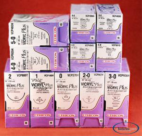 J & J Healthcare Systems VCP494G - Absorbable Antibacterial Suture with Needle Coated Vicryl™ Plus Polyglactin 910 P-3 3/8 Circle Precision Reverse Cutting Needle Size 4-0 Braided J & J Healthcare Systems VCP494G - Absorbable Antibacterial Suture with Needle Coated Vicryl™ Plus Polyglactin 910 P-3 3/8 Circle Precision Reverse Cutting Needle Size 4-0 Braided