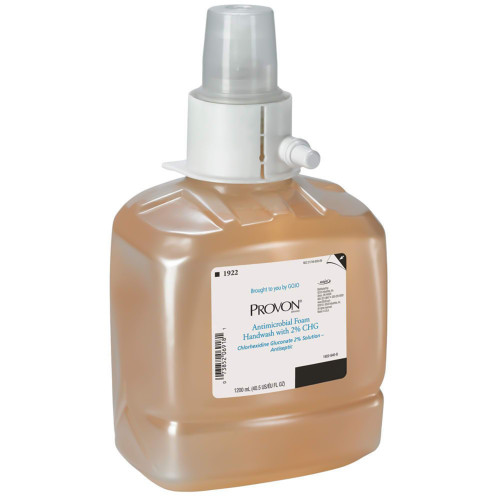 Gojo 1922-02 - Antimicrobial Soap PROVON® Foaming 1,200 mL Dispenser Refill Bottle Unscented Gojo 1922-02 - Antimicrobial Soap PROVON® Foaming 1,200 mL Dispenser Refill Bottle Unscented