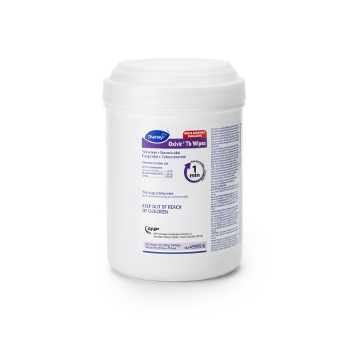 Lagasse DVO4599516 - Surface Disinfectant Cleaner Diversey™ Oxivir® Tb Premoistened Hydrogen Peroxide Based Manual Pull Wipe 160 Count Canister Unscented NonSterile Lagasse DVO4599516 - Surface Disinfectant Cleaner Diversey™ Oxivir® Tb Premoistened Hydrogen Peroxide Based Manual Pull Wipe 160 Count Canister Unscented NonSterile
