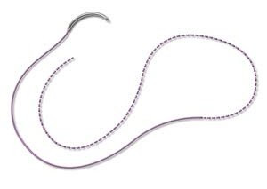 Surgical Specialties 911B - Nonabsorbable Suture with Needle LOOK® Nylon C-17 3/8 Circle Reverse Cutting Needle Size 6-0 Monofilament