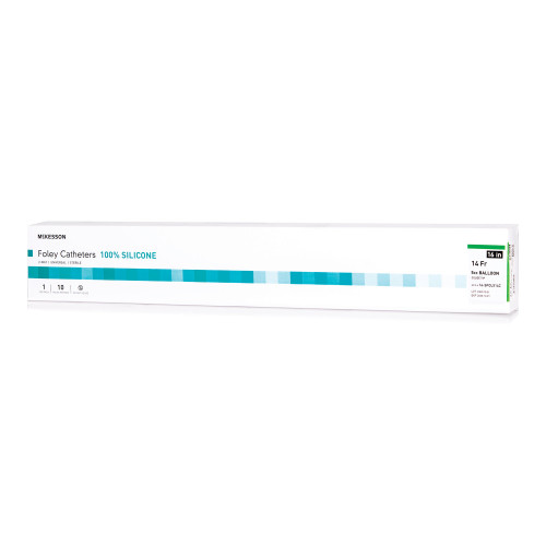 McKesson 16-SFOL514C - Foley Catheter McKesson 2-Way Coude Tip 5 cc Balloon 14 Fr. Silicone McKesson 16-SFOL514C - Foley Catheter McKesson 2-Way Coude Tip 5 cc Balloon 14 Fr. Silicone