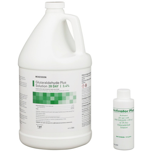 McKesson 344 - Glutaraldehyde High-Level Disinfectant REGIMEN® Activation Required Liquid 1 gal. Jug Reusable McKesson 344 - Glutaraldehyde High-Level Disinfectant REGIMEN® Activation Required Liquid 1 gal. Jug Reusable