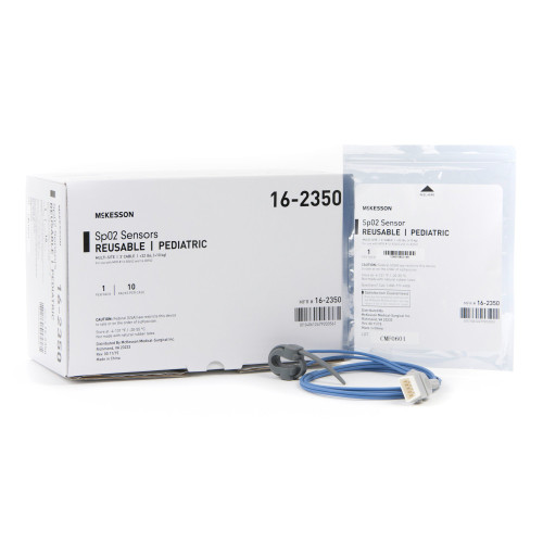 McKesson 16-2350 - SpO2 Sensor McKesson Multi-Site Pediatric Reusable 3 Foot Cord McKesson 16-2350 - SpO2 Sensor McKesson Multi-Site Pediatric Reusable 3 Foot Cord