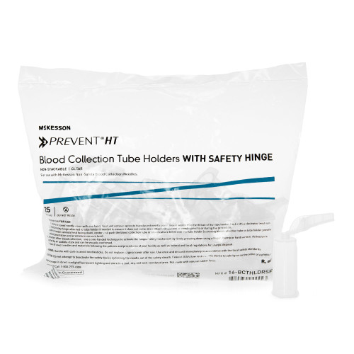 McKesson 16-BCTHLDRSF - Safety Blood Collection Tube Holder McKesson Prevent® HT For 13 and 16 mm Blood Collection Tubes McKesson 16-BCTHLDRSF - Safety Blood Collection Tube Holder McKesson Prevent® HT For 13 and 16 mm Blood Collection Tubes