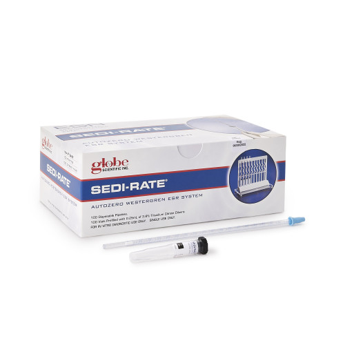 Globe Scientific 3469 - Hematology Test Kit Sedi-Rate™ Erythrocyte Sedimentation Rate (ESR) 100 Tests CLIA Waived Globe Scientific 3469 - Hematology Test Kit Sedi-Rate™ Erythrocyte Sedimentation Rate (ESR) 100 Tests CLIA Waived