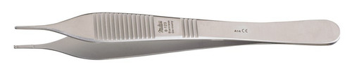 Integra Lifesciences 6-123 - Tissue Forceps Miltex® Adson 4-3/4 Inch Length OR / Surgical Grade German Stainless Steel NonSterile NonLocking Thumb Handle Straight 1 X 2 Teeth Integra Lifesciences 6-123 - Tissue Forceps Miltex® Adson 4-3/4 Inch Length OR / Surgical Grade German Stainless Steel NonSterile NonLocking Thumb Handle Straight 1 X 2 Teeth