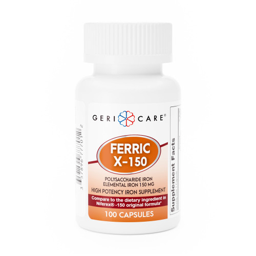 Geri-Care 777-01-GCP - Mineral Supplement Geri-Care® Iron 150 mg Strength Capsule 100 per Bottle Geri-Care 777-01-GCP - Mineral Supplement Geri-Care® Iron 150 mg Strength Capsule 100 per Bottle