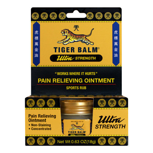 Prince of Peace Enterprises 49906031510 - Topical Pain Relief Tiger Balm® Ultra Strength 11% - 11% Strength Camphor / Menthol Ointment 18 Gram
