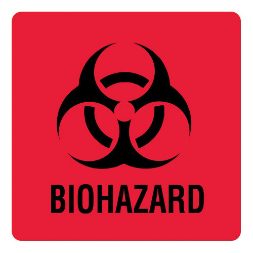 United Ad Label ULBH503 - Pre-Printed Label UAL™ Caution Label Red Paper Biohazard / Symbol Black Biohazard 3 X 3 Inch United Ad Label ULBH503 - Pre-Printed Label UAL™ Caution Label Red Paper Biohazard / Symbol Black Biohazard 3 X 3 Inch