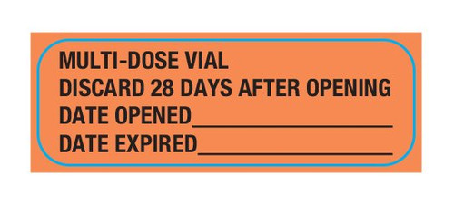 United Ad Label UL353591V - Pre-Printed Label UAL™ Anesthesia Label Fluorescent Red Paper Mutildose Syringe Label United Ad Label UL353591V - Pre-Printed Label UAL™ Anesthesia Label Fluorescent Red Paper Mutildose Syringe Label