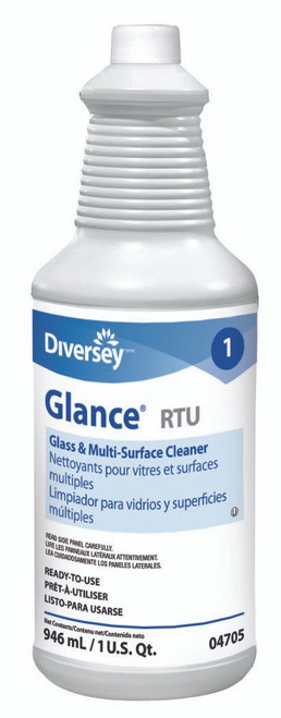 Lagasse DVO04705 - Glass / Surface Cleaner Diversey™ Glance® Ammoniated Trigger Spray Liquid 32 oz. Bottle Ammonia Scent NonSterile