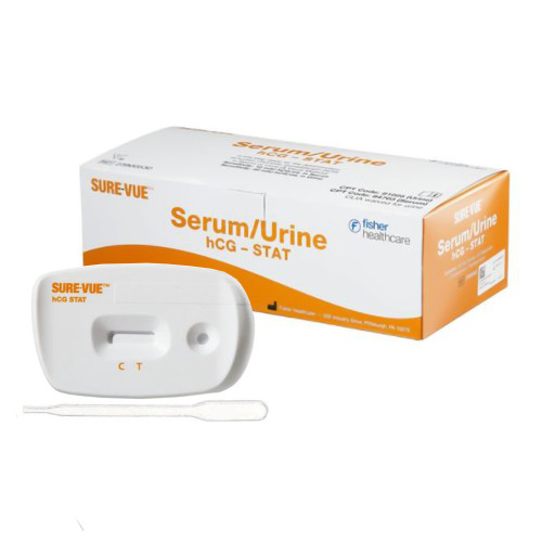 Fisher Anatomical 23900530 - Reproductive Health Test Kit Sure-Vue® Stat hCG Pregnancy Test 30 Tests CLIA Waived Sample Dependent Fisher Anatomical 23900530 - Reproductive Health Test Kit Sure-Vue® Stat hCG Pregnancy Test 30 Tests CLIA Waived Sample Dependent