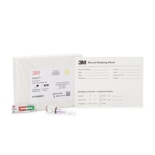 Solventum Corporation 41482V - Attest™ Super Rapid 5 Steam-Plus Sterilization Indicator Challenge Pack Steam 2 Inch Length Solventum Corporation 41482V - Attest™ Super Rapid 5 Steam-Plus Sterilization Indicator Challenge Pack Steam 2 Inch Length